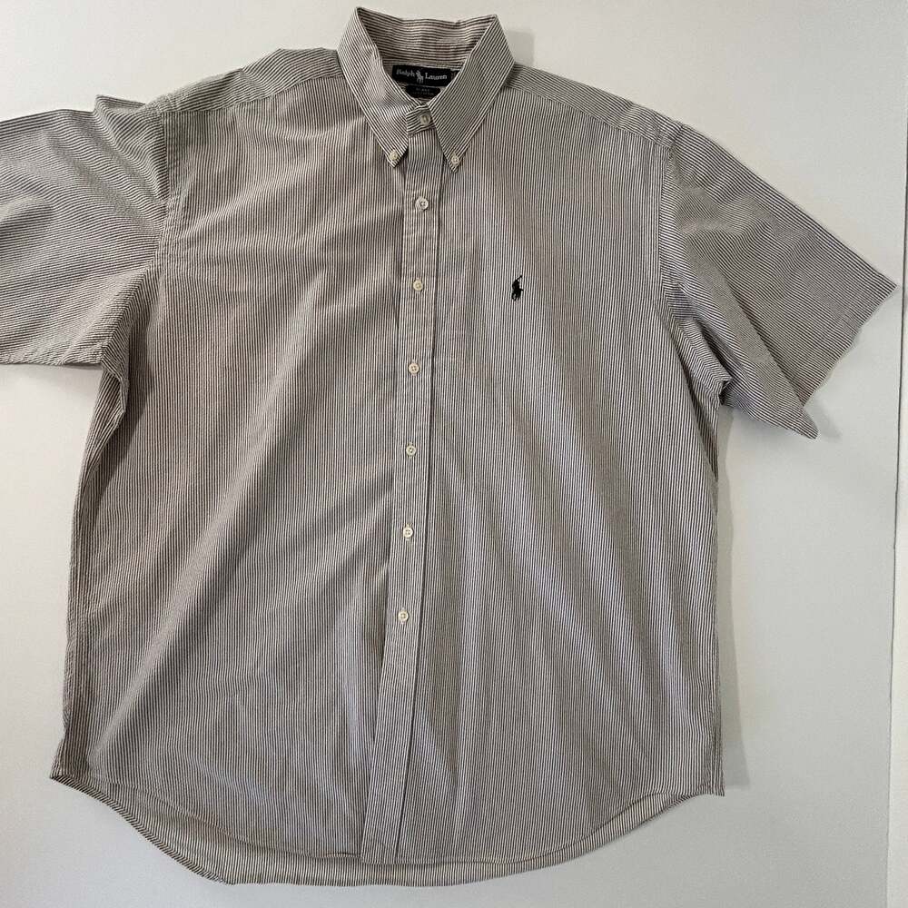 Ralph Lauren XL Blake 100% Cotton Stripe Short Sleeve Mens